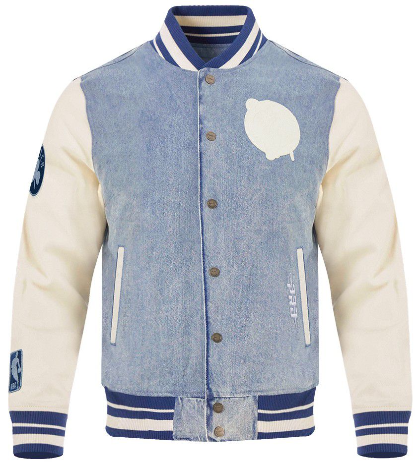 Pro Standard Men's Boston Celtics Denim Varsity Jacket product image