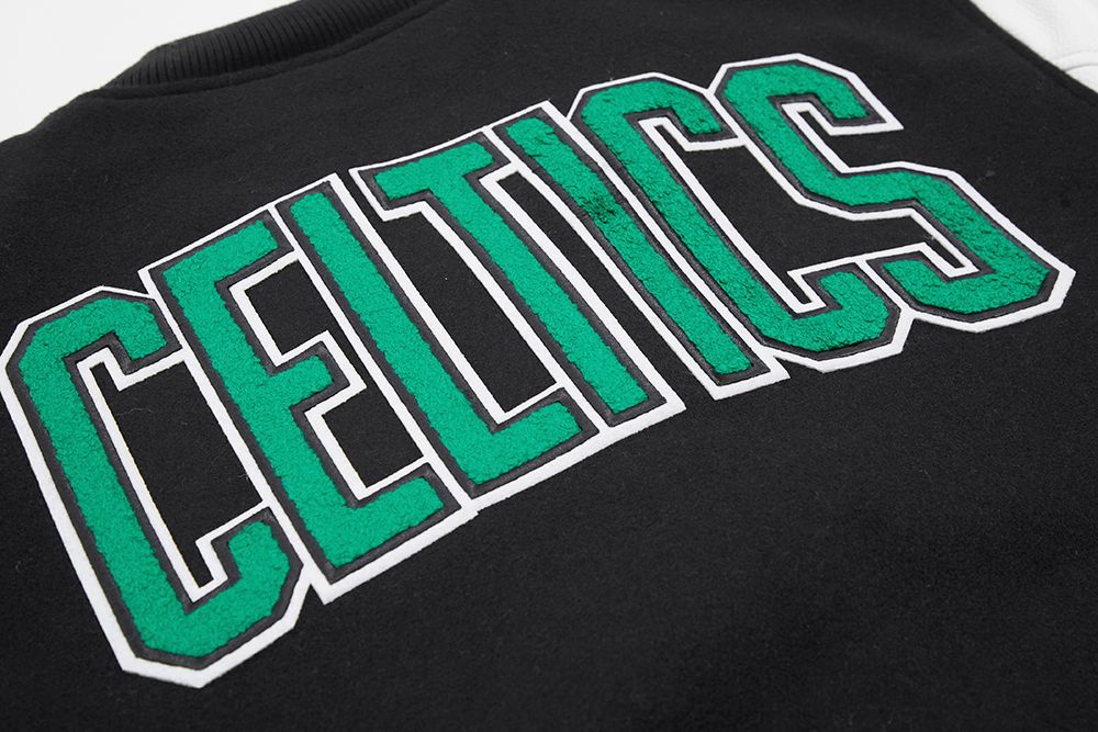 Pro Standard Men's Boston Celtics Black Classic Wool Varsity Jacket product image