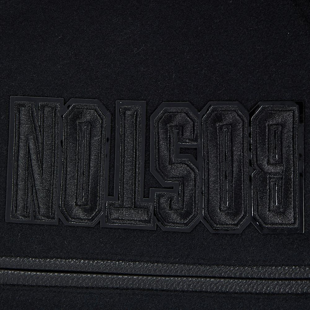Pro Standard Men's Boston Celtics Triple Black Wool Varsity Jacket product image
