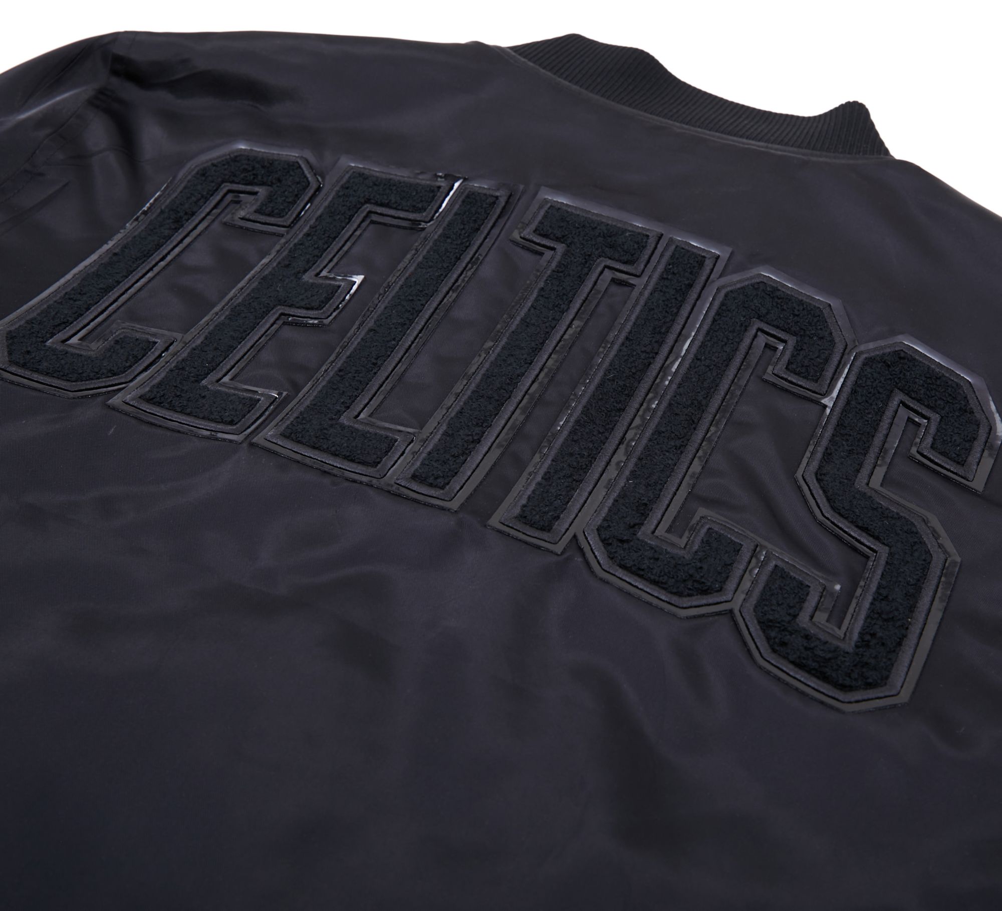 Pro Standard Men's Boston Celtics Triple Black Satin Jacket product image