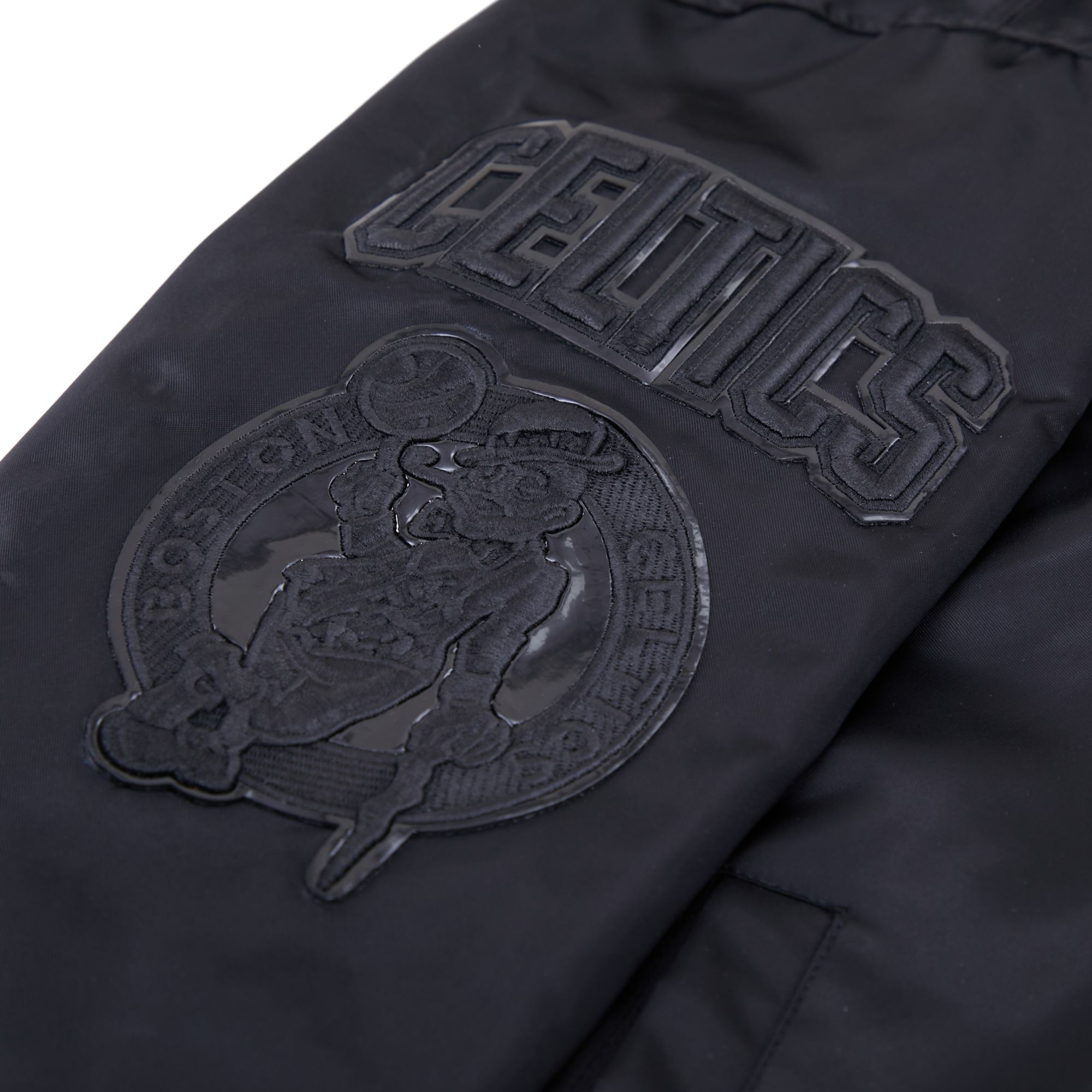 Pro Standard Men's Boston Celtics Triple Black Satin Jacket product image