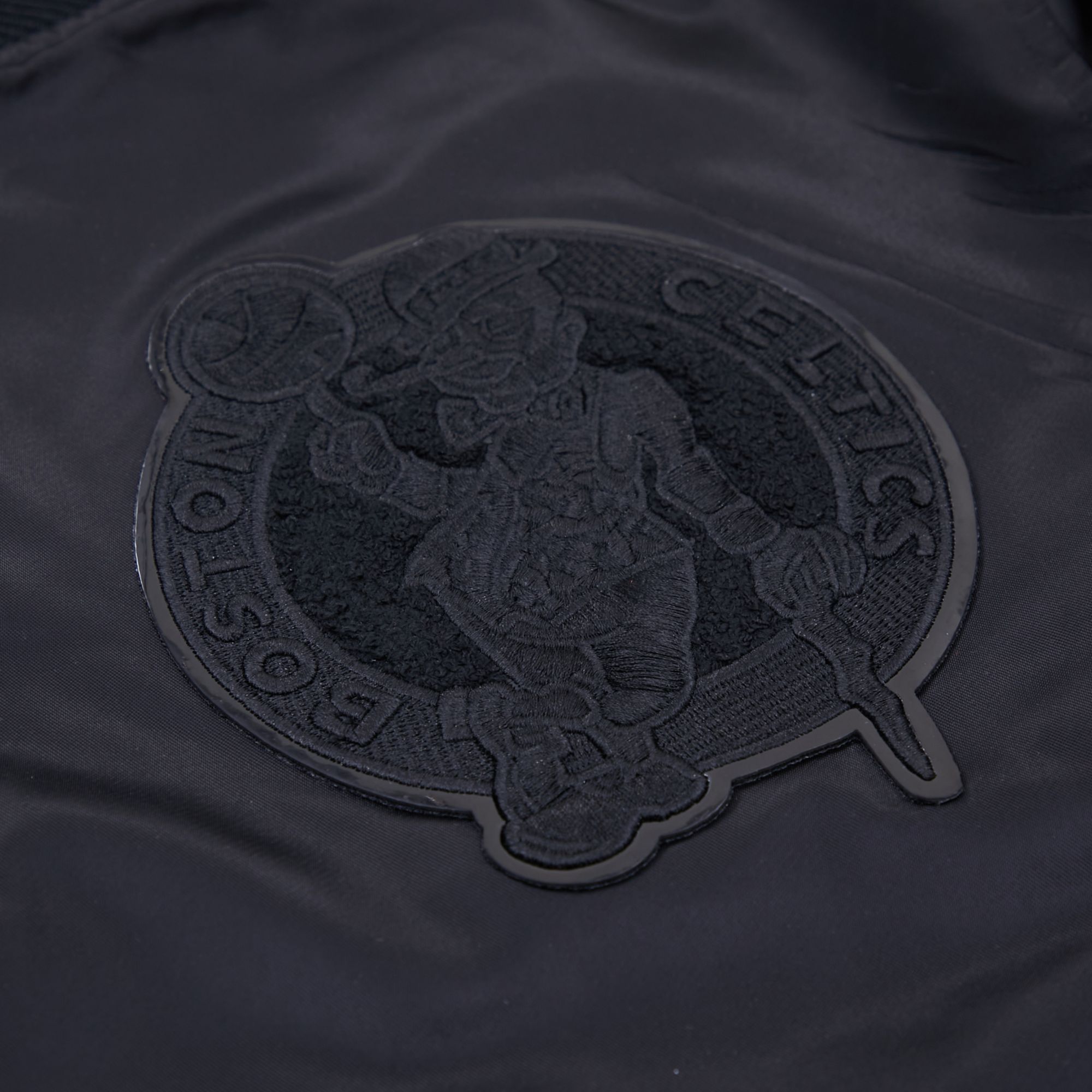 Pro Standard Men's Boston Celtics Triple Black Satin Jacket product image