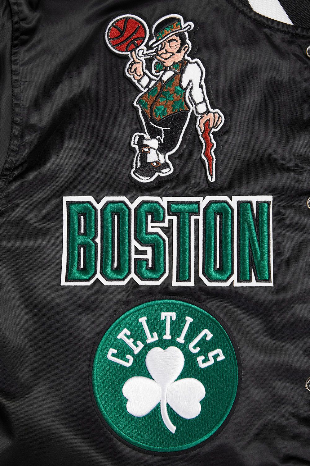 Pro Standard Adult Boston Celtics Black Retro Satin Jacket product image