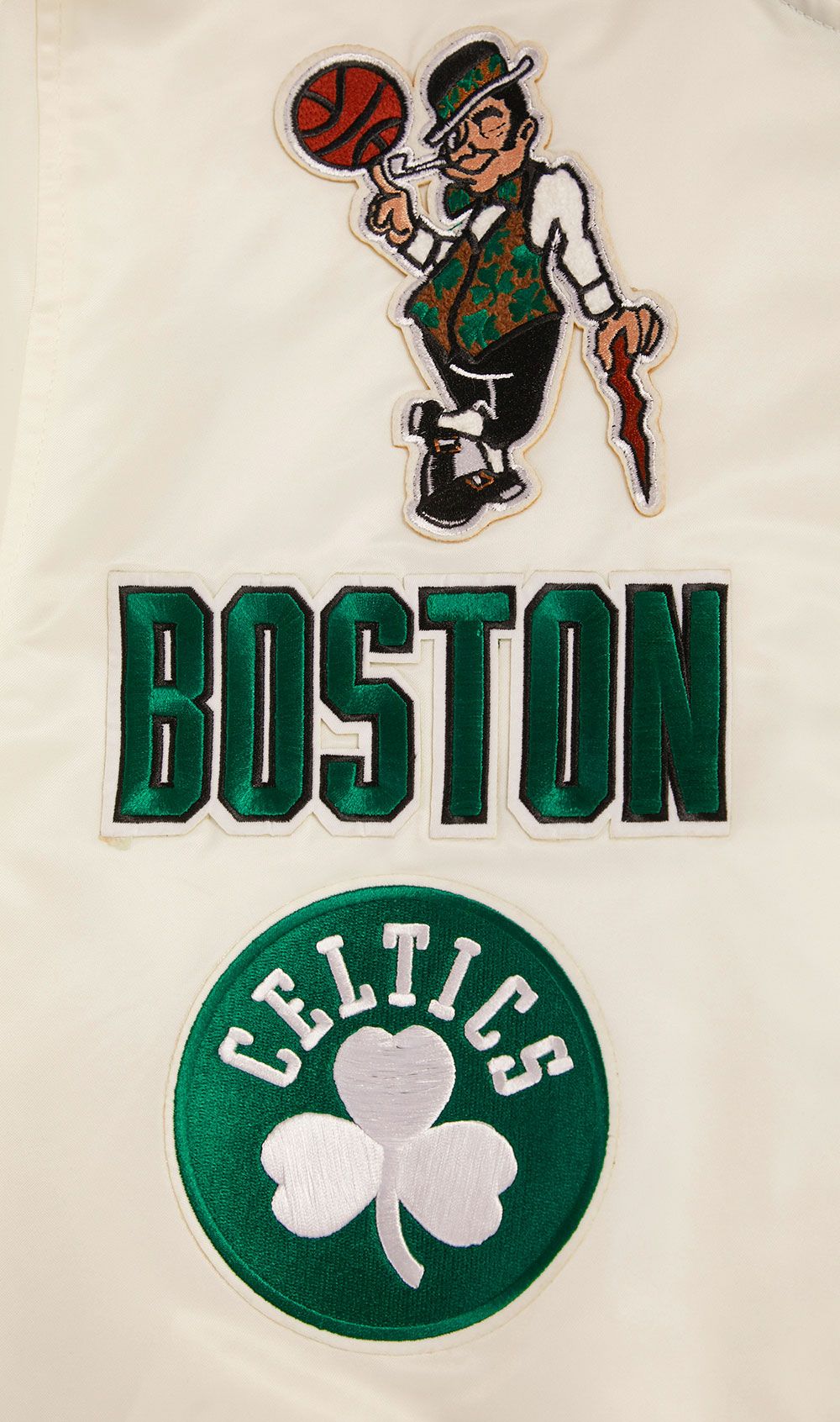 Pro Standard Adult Boston Celtics White Retro Satin Jacket product image