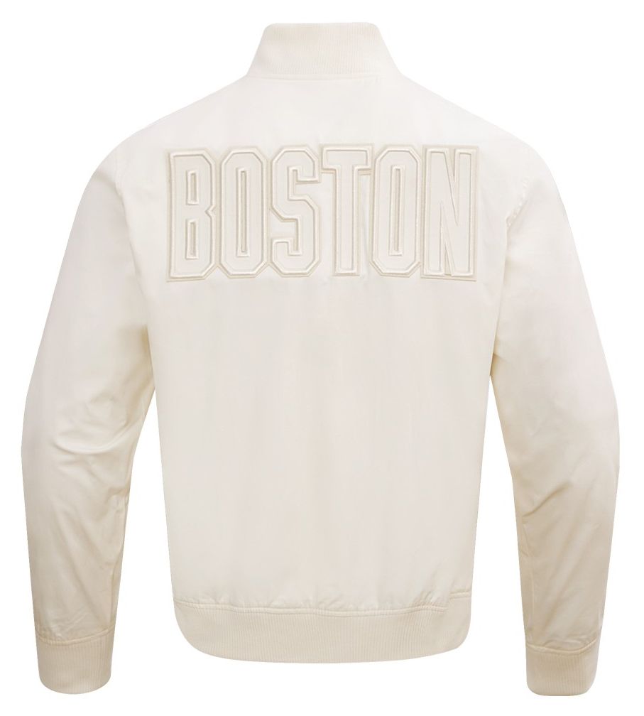 Pro Standard Men's Boston Celtics Off White Neutral Twill Jacket product image