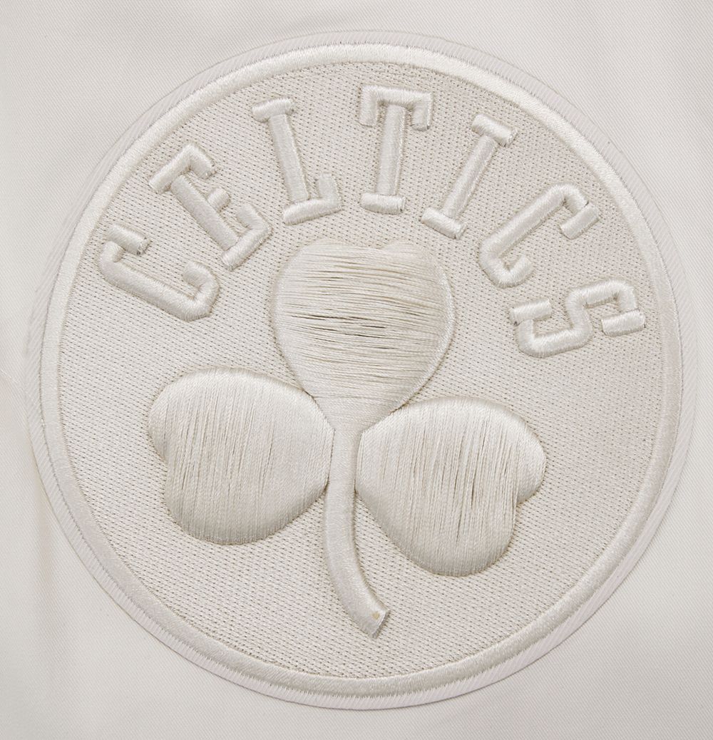 Pro Standard Men's Boston Celtics Off White Neutral Twill Jacket product image