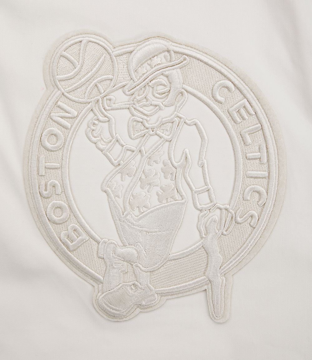 Pro Standard Men's Boston Celtics Off White Neutral Twill Jacket product image