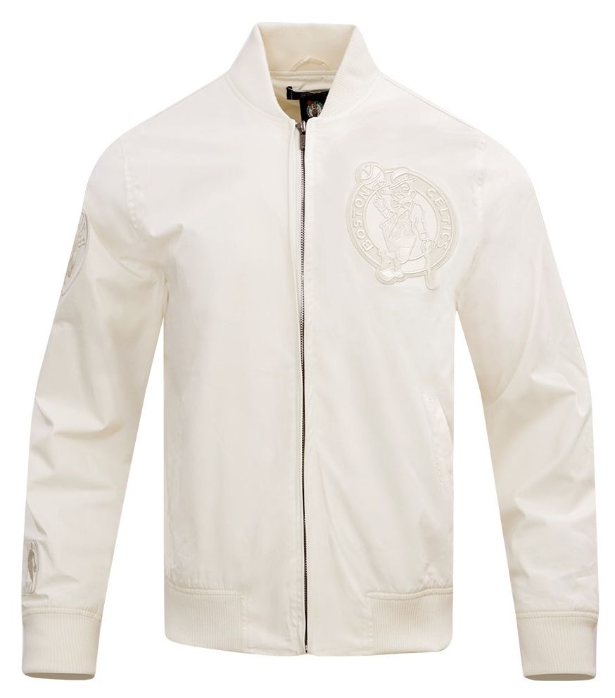 Pro Standard Men's Boston Celtics Off White Neutral Twill Jacket product image