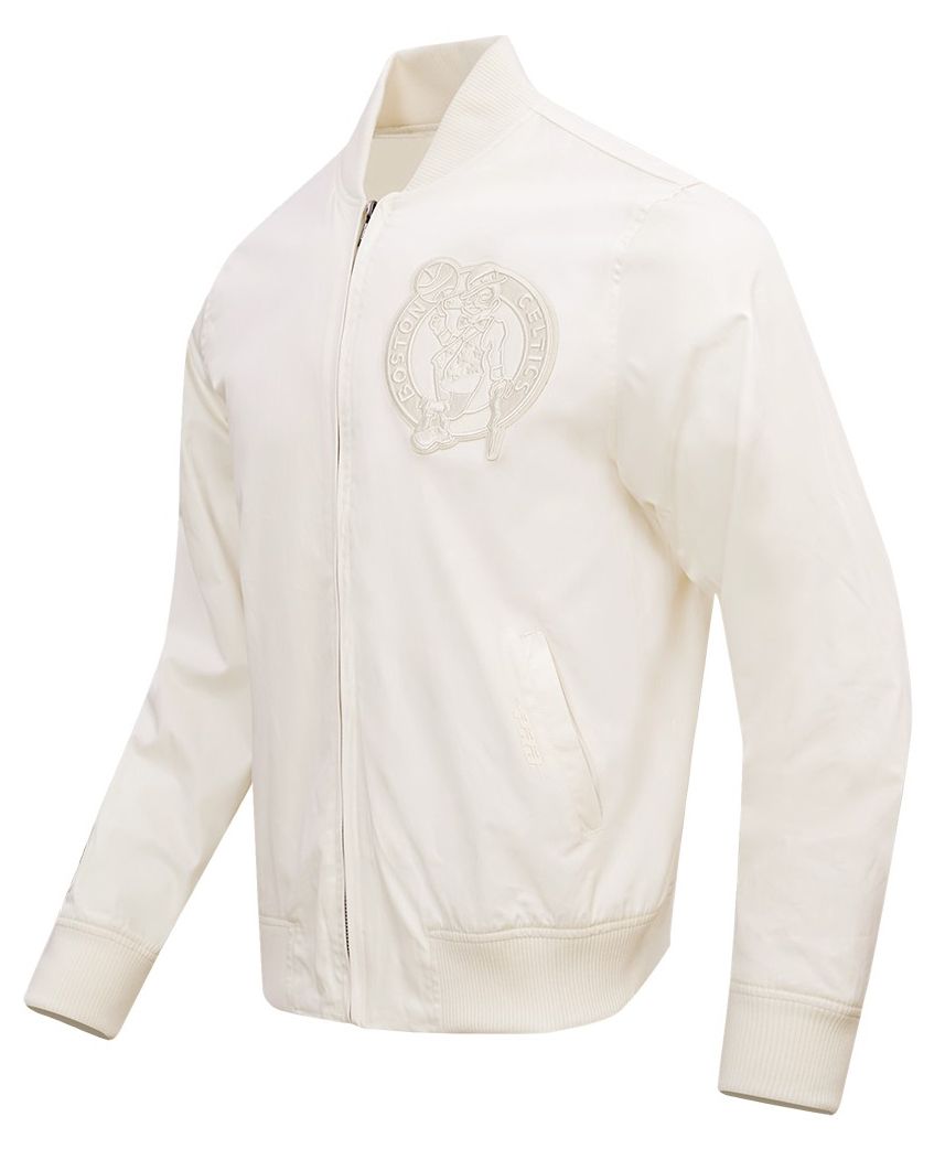 Pro Standard Men's Boston Celtics Off White Neutral Twill Jacket product image