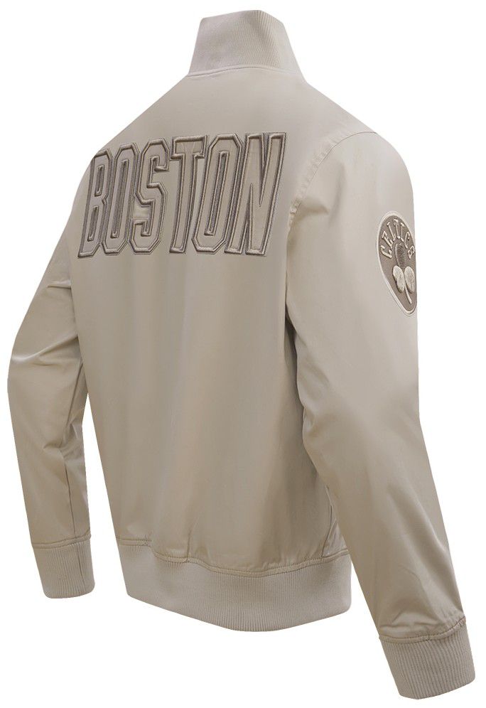 Pro Standard Men's Boston Celtics Taupe Neutral Twill Jacket product image