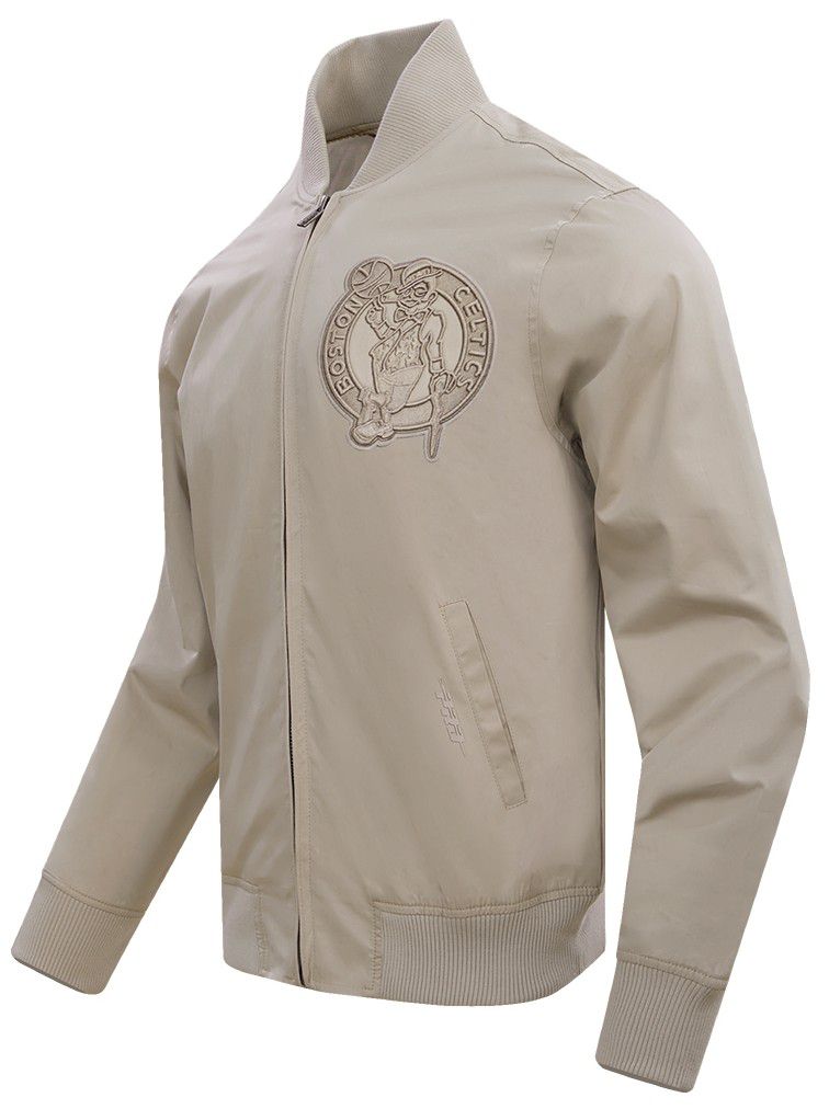 Pro Standard Men's Boston Celtics Taupe Neutral Twill Jacket product image