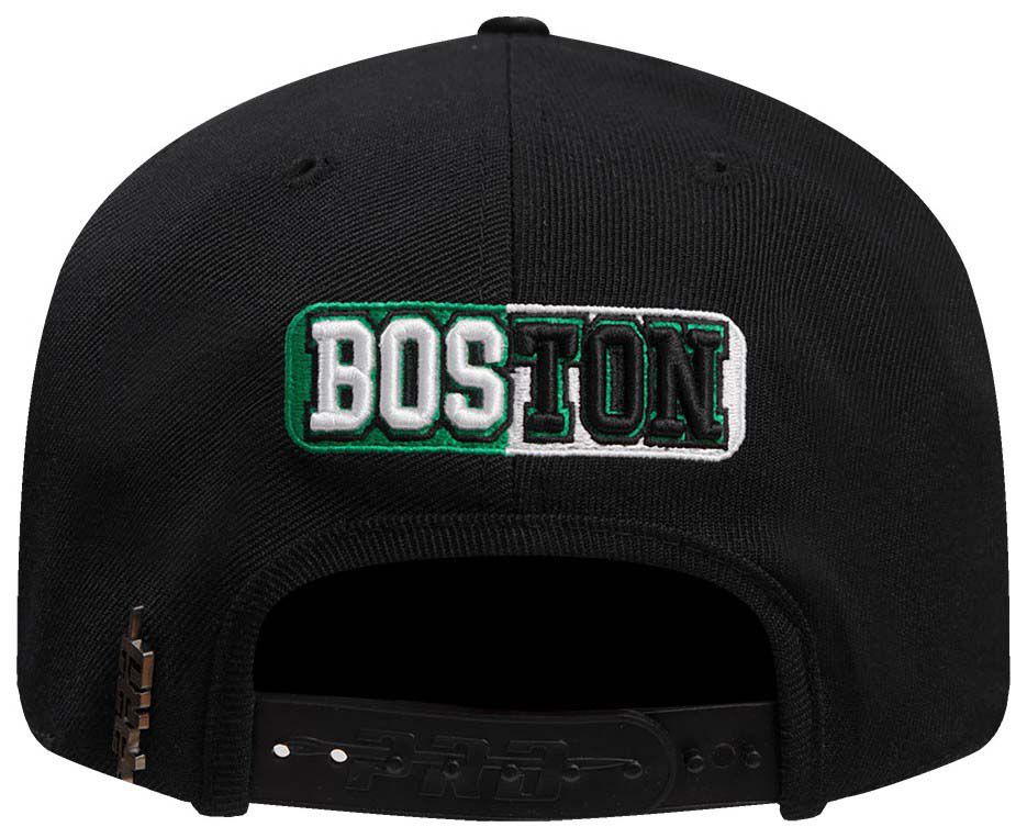 Pro Standard Adult Boston Celtics Black Split Logo Snapback Adjustable Hat product image