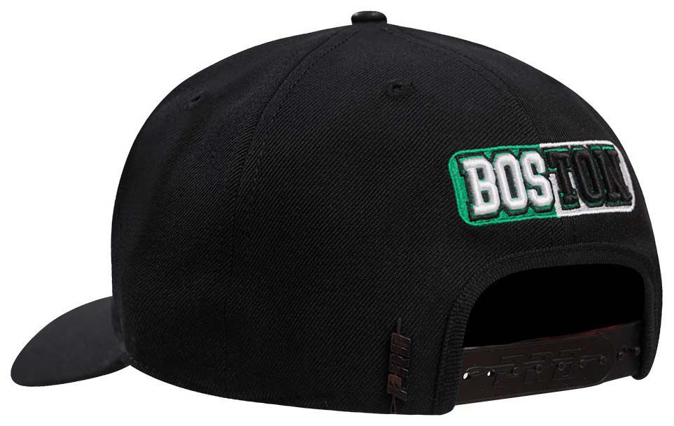 Pro Standard Adult Boston Celtics Black Split Logo Snapback Adjustable Hat product image