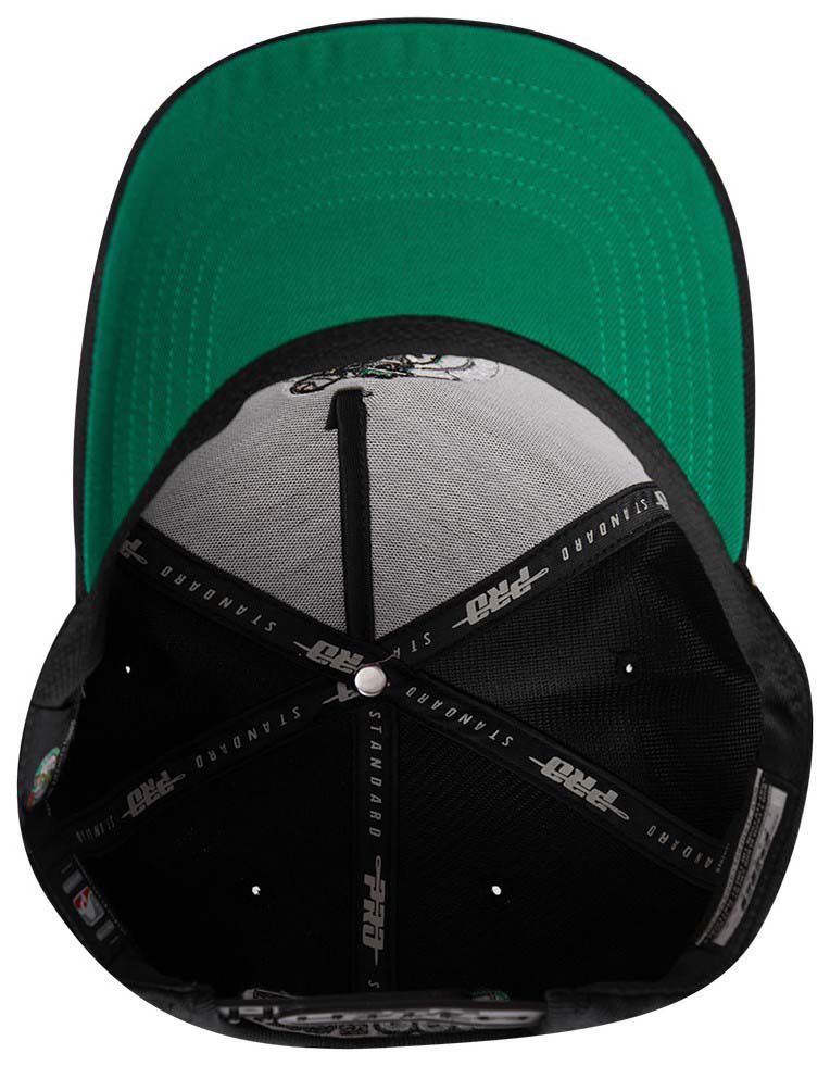 Pro Standard Adult Boston Celtics Black Split Logo Snapback Adjustable Hat product image