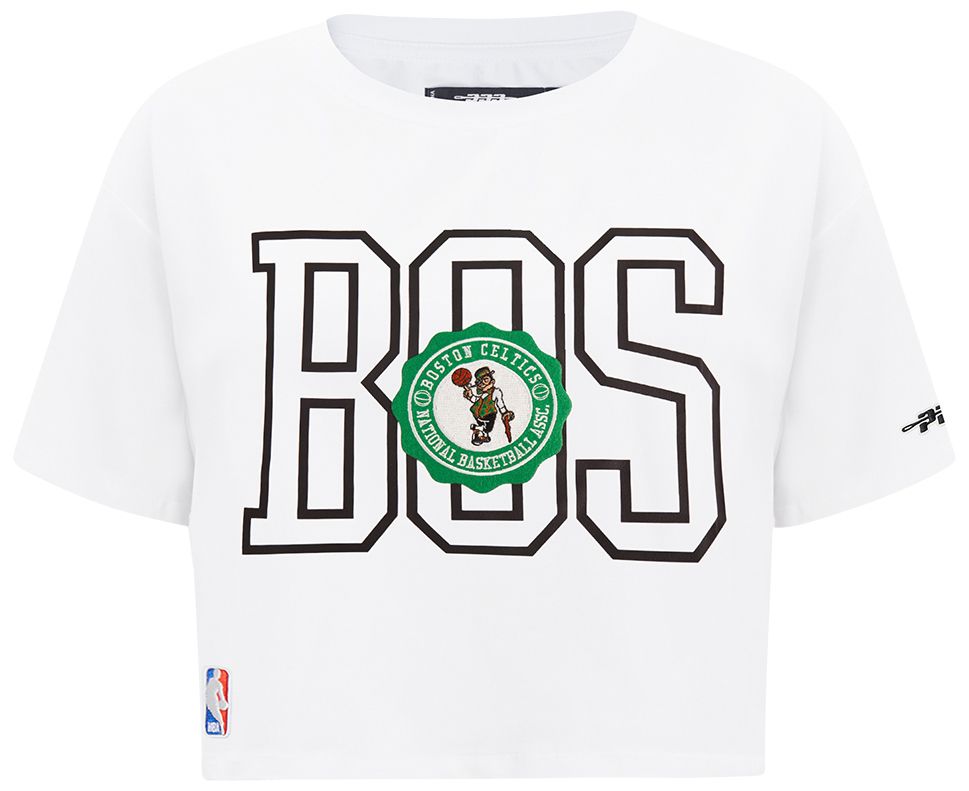 Pro Standard Women's Boston Celtics White Crest Emblem Boxy T-Shirt product image