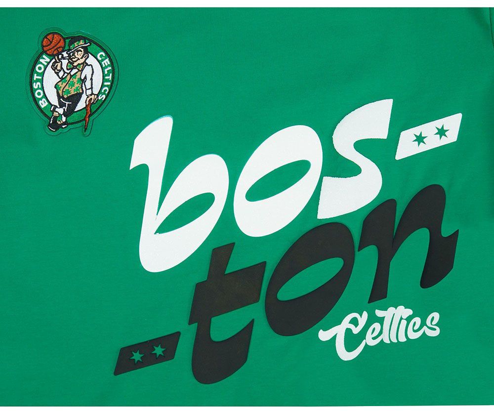Pro Standard Women's Boston Celtics Green Wordplay Boxy T-Shirt product image