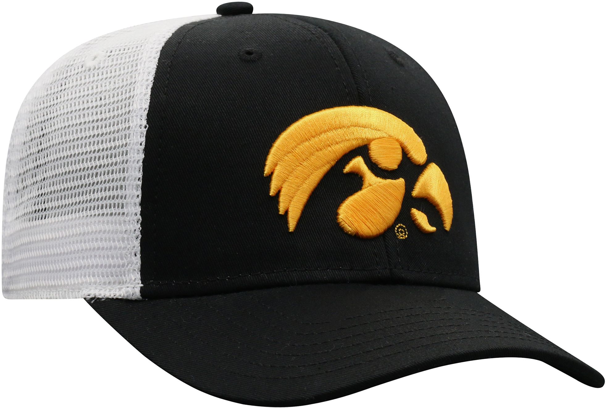 Top of the World Men's Iowa Hawkeyes Black/White Trucker Adjustable Hat product image