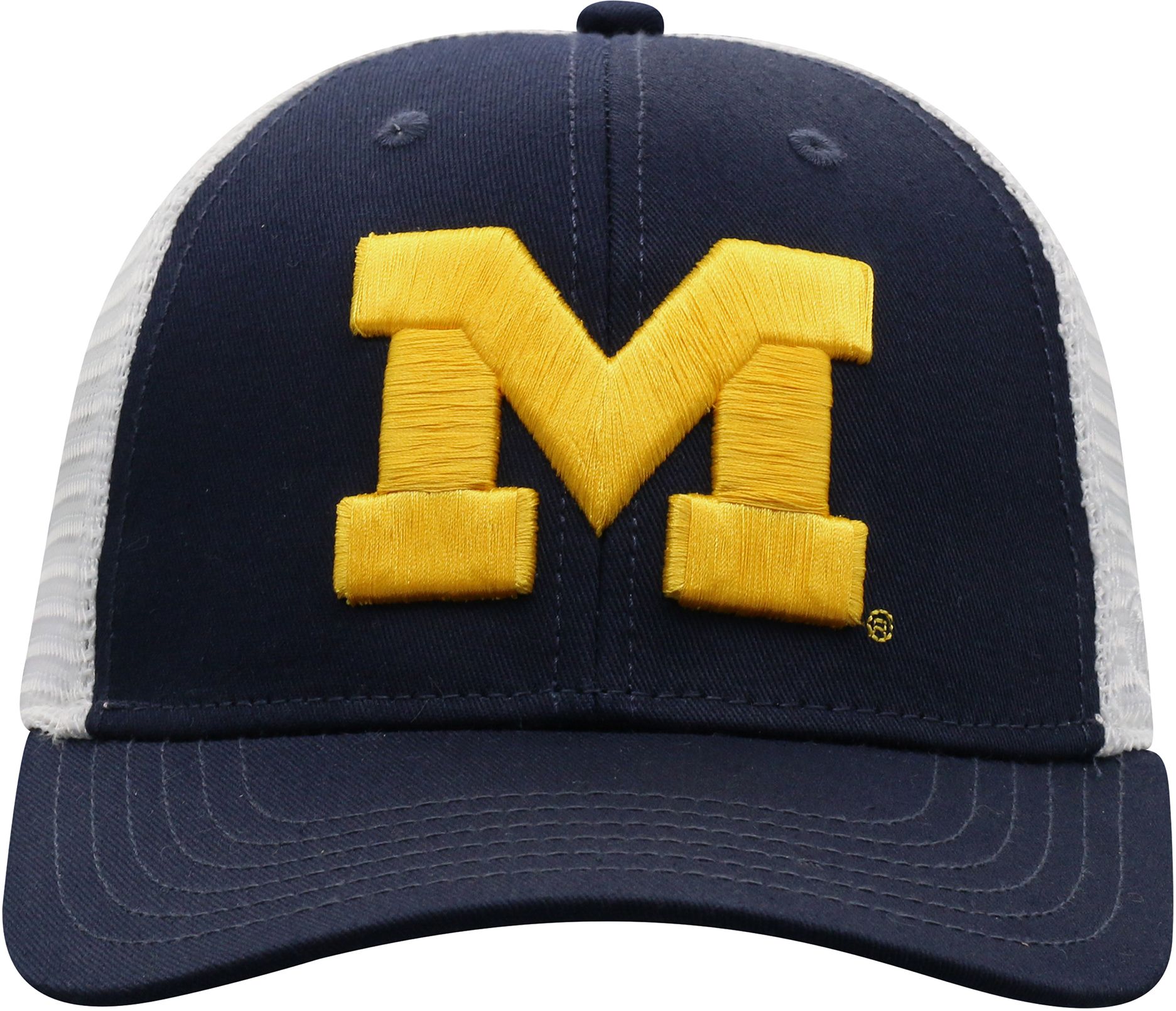 Top of the World Men's Michigan Wolverines Blue/White Trucker Adjustable Hat product image