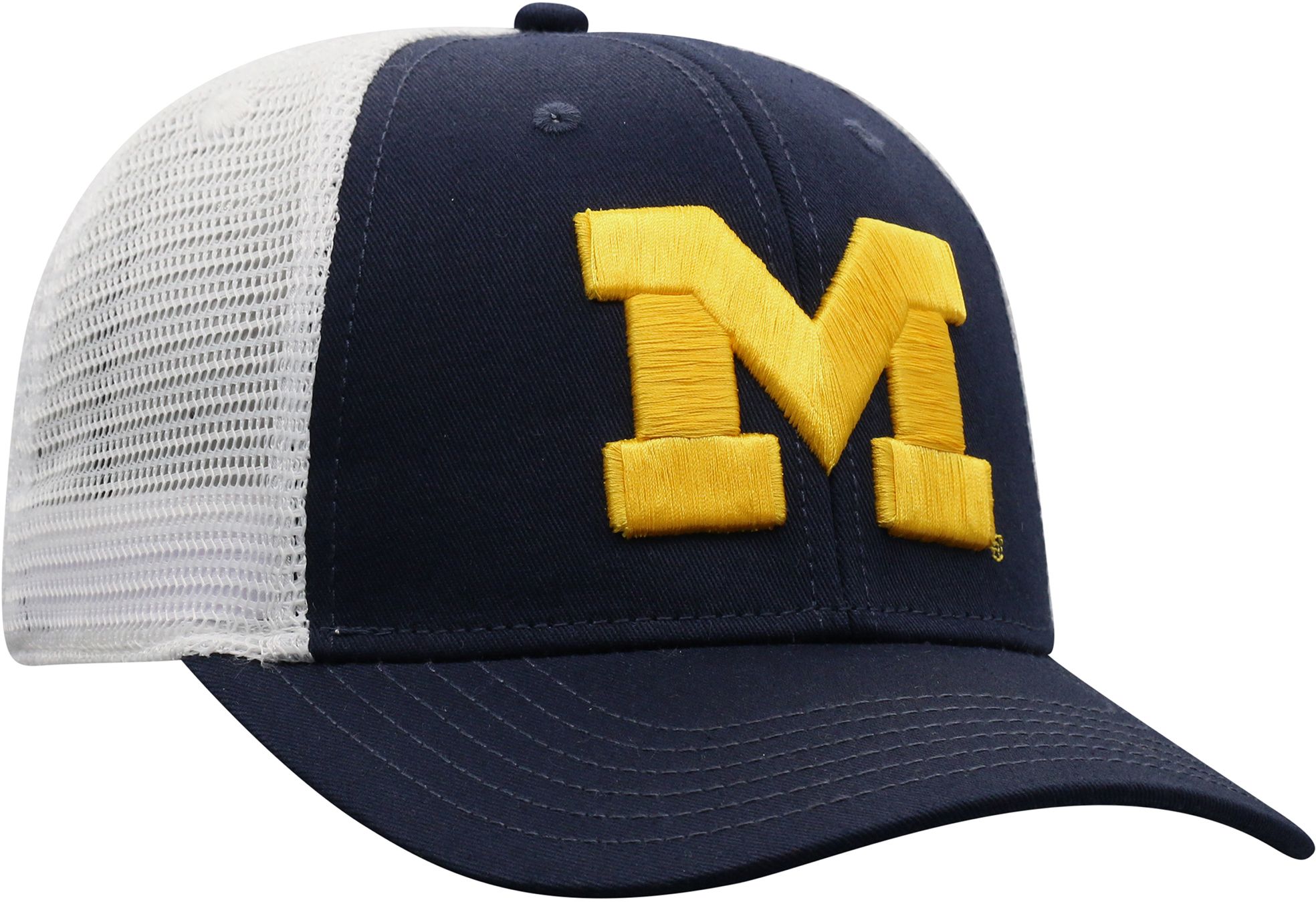 Top of the World Men's Michigan Wolverines Blue/White Trucker Adjustable Hat product image