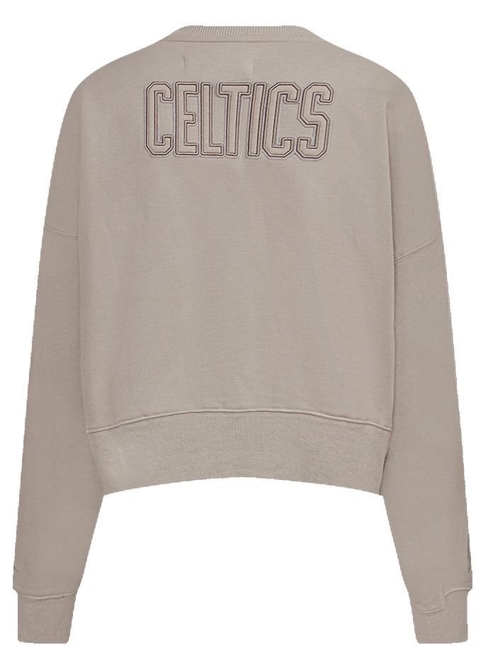 Pro Standard Women's Boston Celtics Taupe Neutral Fleece Crewneck Sweatshirt product image