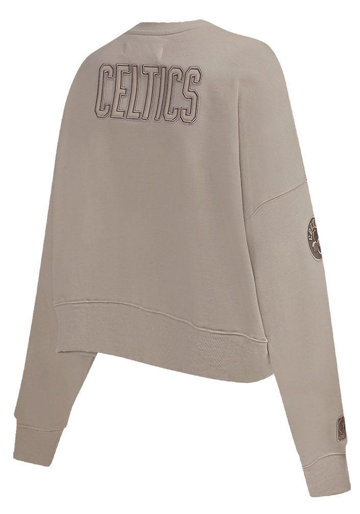 Pro Standard Women's Boston Celtics Taupe Neutral Fleece Crewneck Sweatshirt product image
