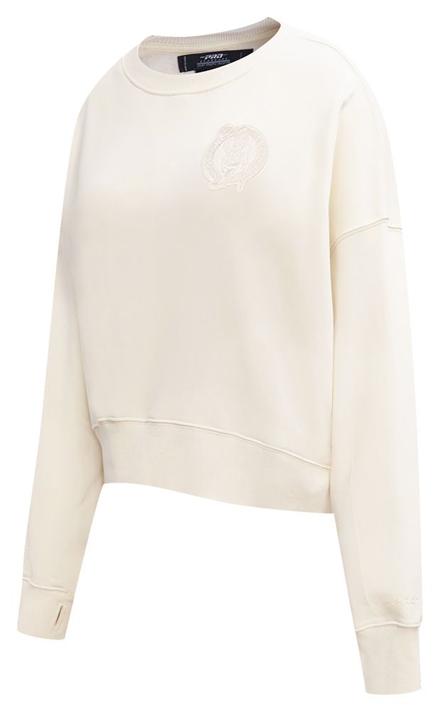 Pro Standard Women's Boston Celtics Off White Fleece Crewneck Sweatshirt product image