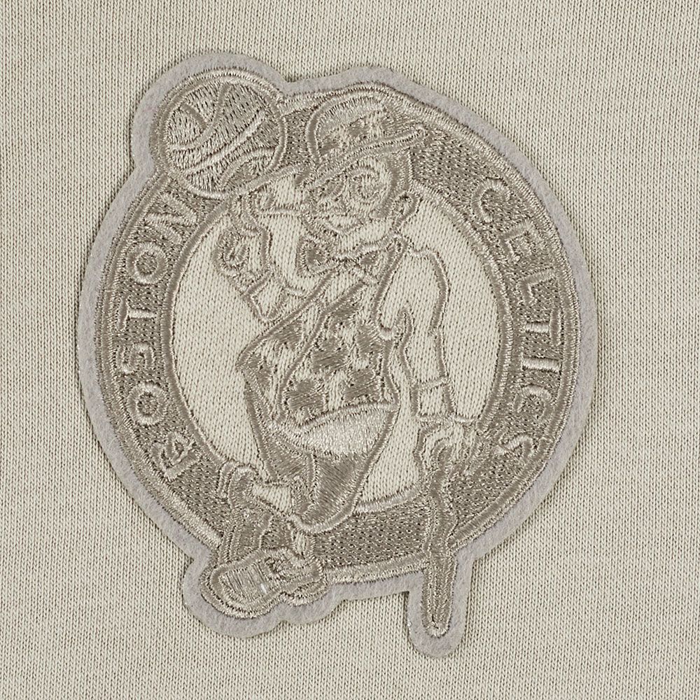 Pro Standard Women's Boston Celtics Neutral Cropped Pullover Hoodie product image