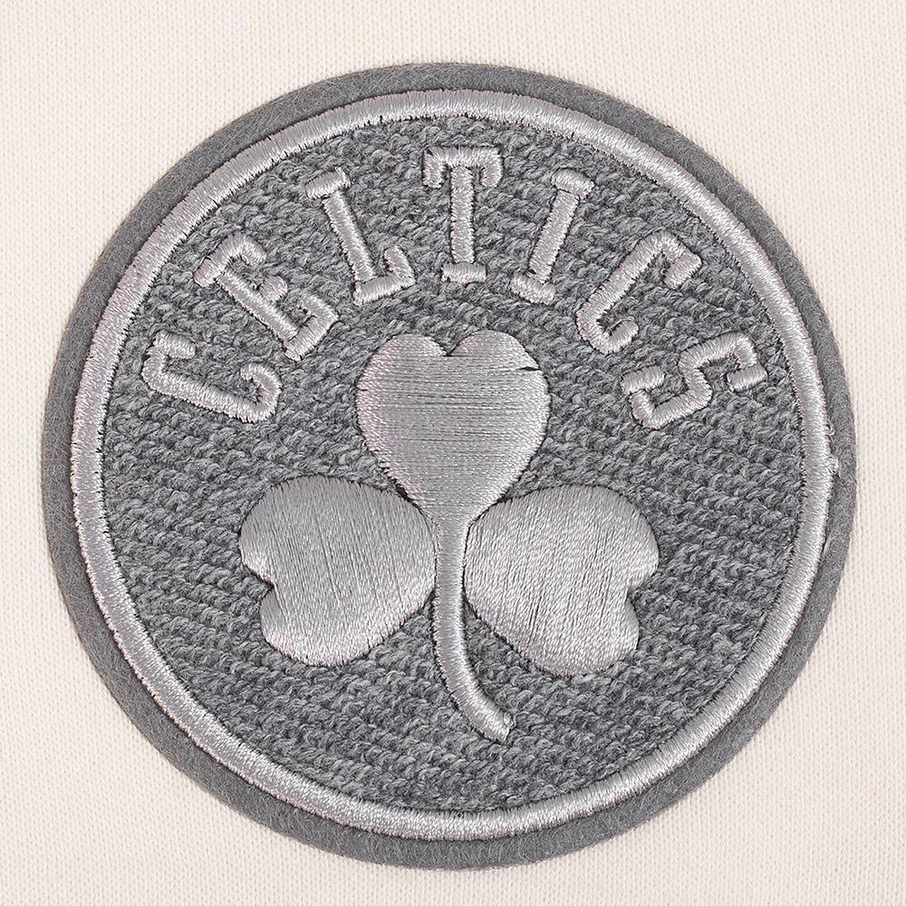 Pro Standard Women's Boston Celtics Off White Reverse French Terry Crewneck Sweatshirt product image