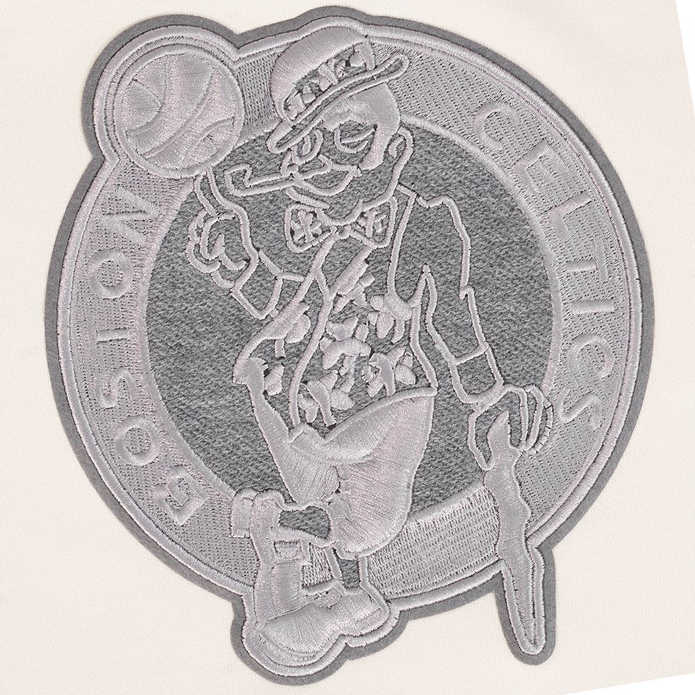 Pro Standard Women's Boston Celtics Off White Reverse French Terry Crewneck Sweatshirt product image