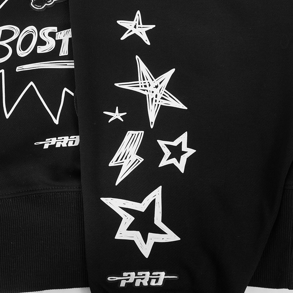 Pro Standard Women's Boston Celtics Black Sketchbook Crewneck Sweatshirt product image