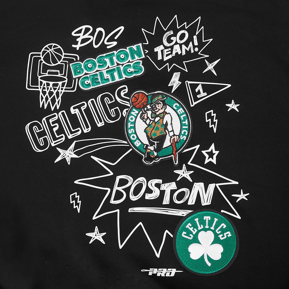 Pro Standard Women's Boston Celtics Black Sketchbook Crewneck Sweatshirt product image