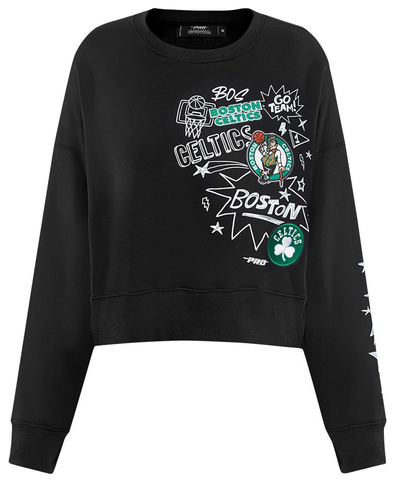 Pro Standard Women's Boston Celtics Black Sketchbook Crewneck Sweatshirt product image