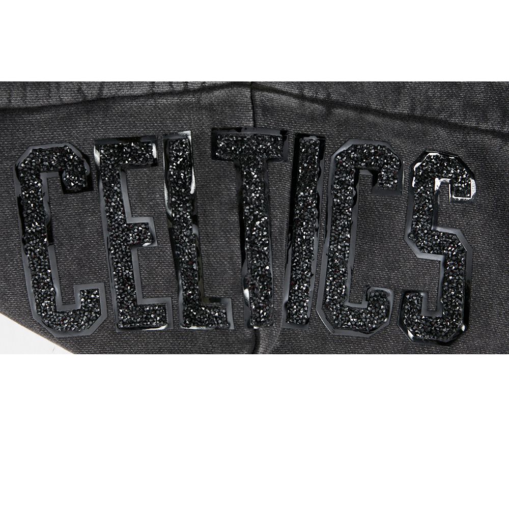 Pro Standard Women's Boston Celtics Black Crystalline Cropped Pullover Hoodie product image