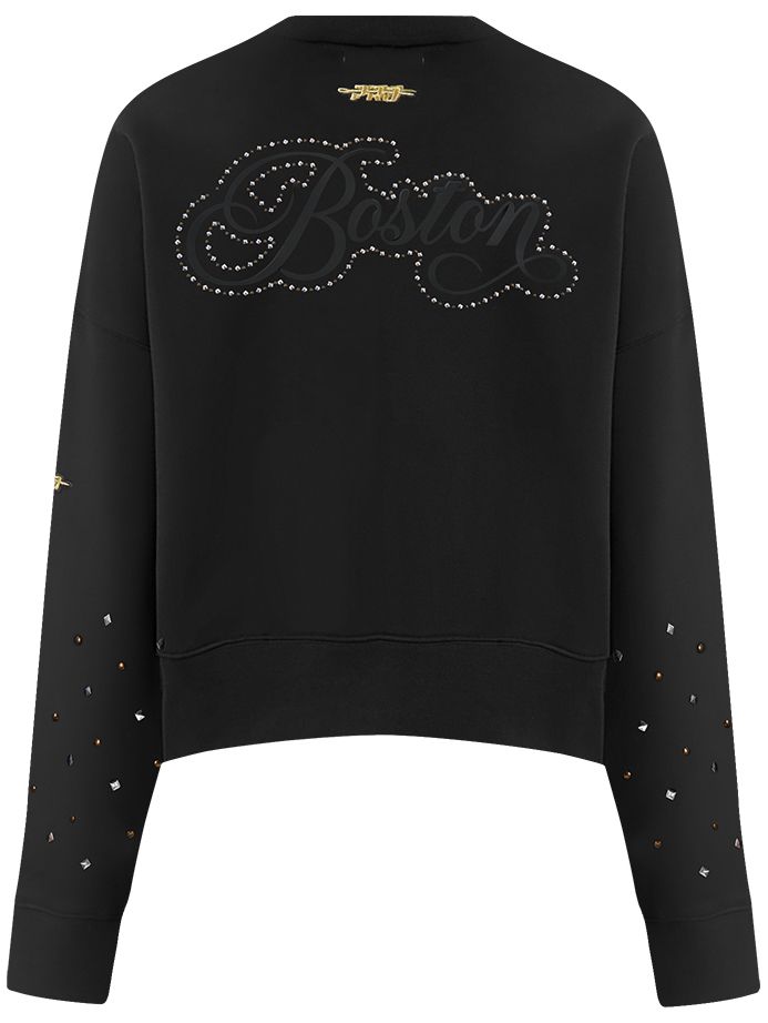 Pro Standard Women's Boston Celtics Black Renegade Crewneck Sweatshirt product image