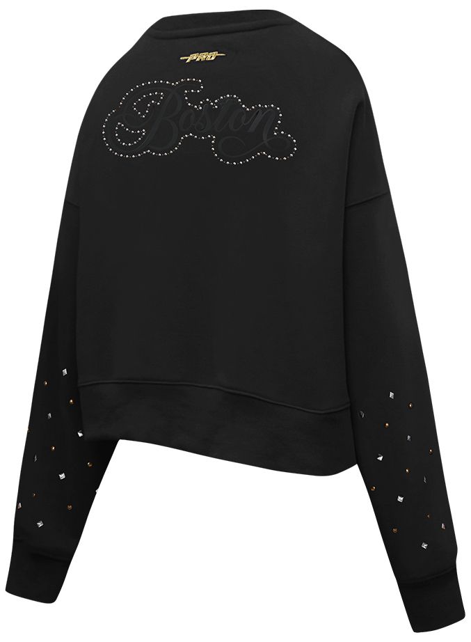 Pro Standard Women's Boston Celtics Black Renegade Crewneck Sweatshirt product image