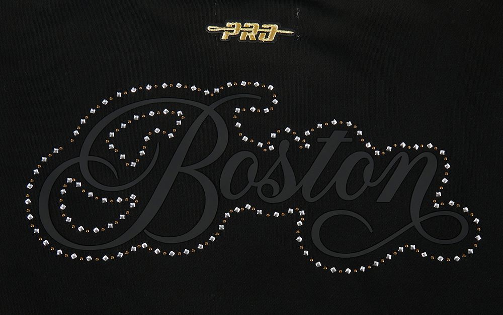 Pro Standard Women's Boston Celtics Black Renegade Crewneck Sweatshirt product image