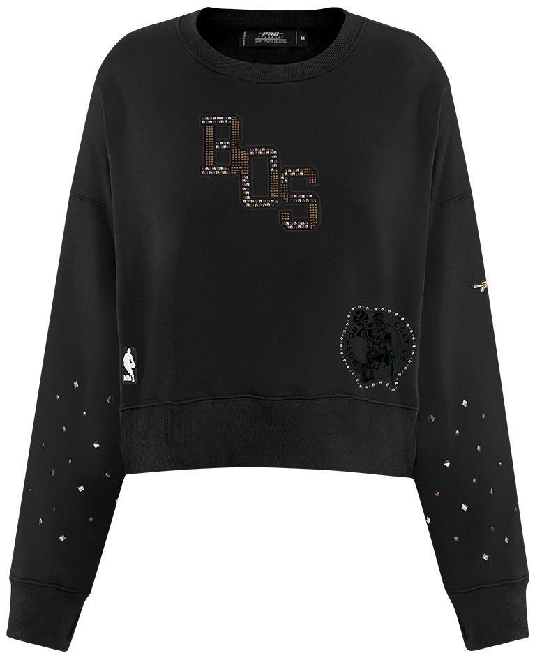 Pro Standard Women's Boston Celtics Black Renegade Crewneck Sweatshirt product image