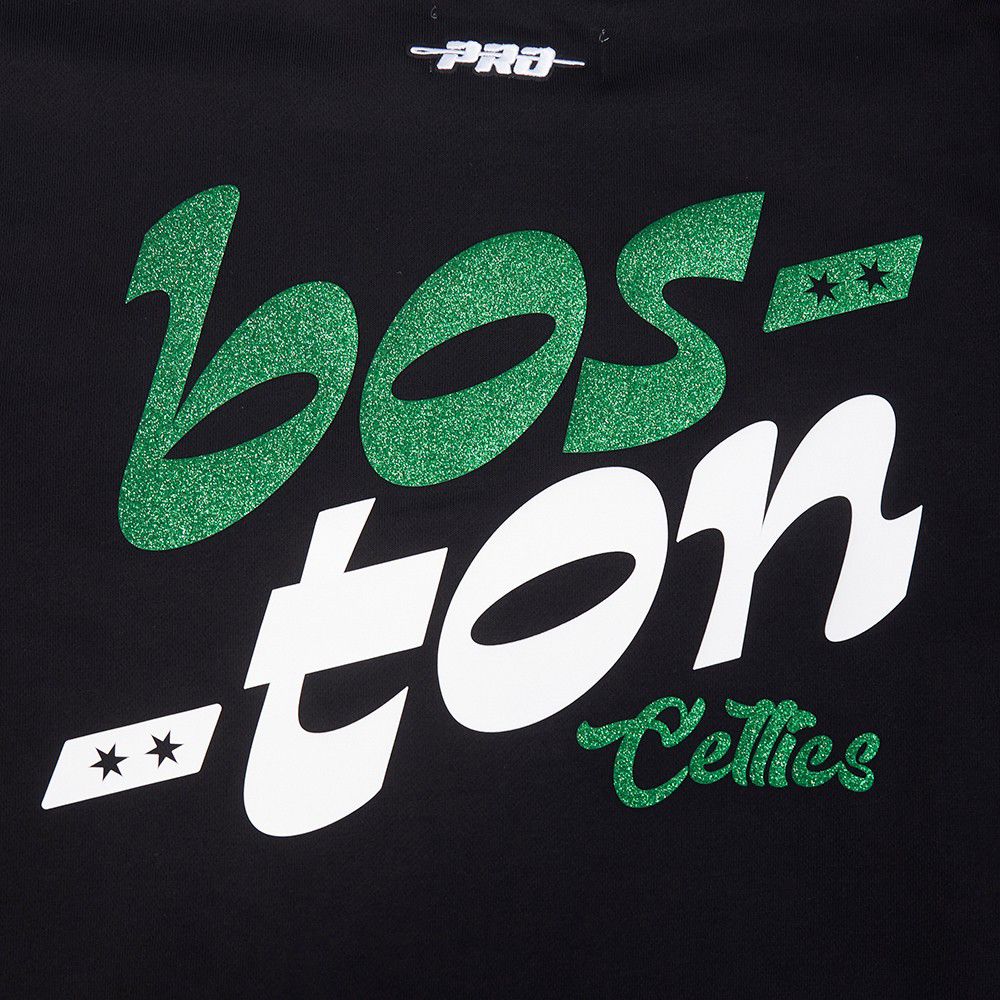 Pro Standard Women's Boston Celtics Black Wordplay Full-Zip Hoodie product image