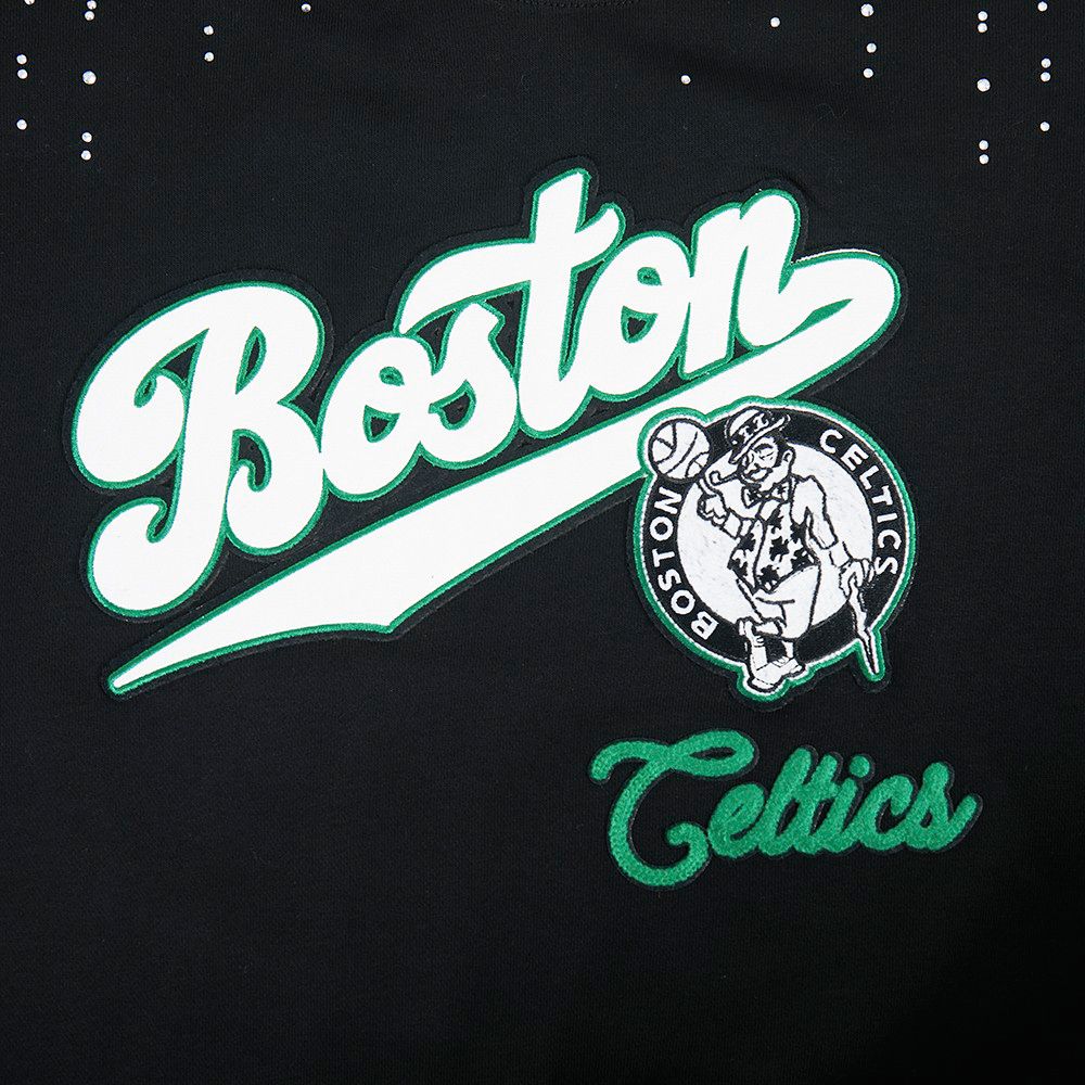 Pro Standard Women's Boston Celtics Black Legacy Fleece Crewneck Sweatshirt product image