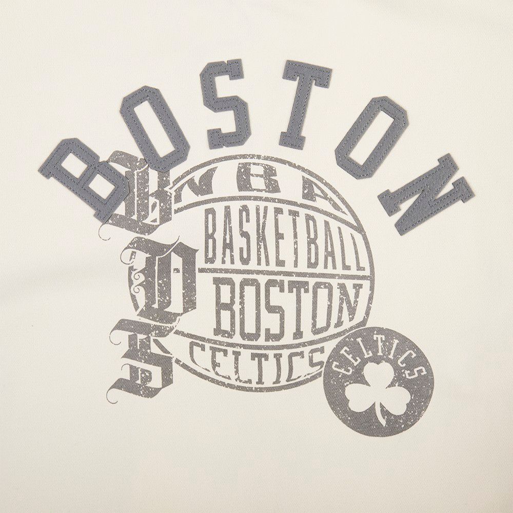 Pro Standard Women's Boston Celtics Off White Street Team Crewneck Sweatshirt product image