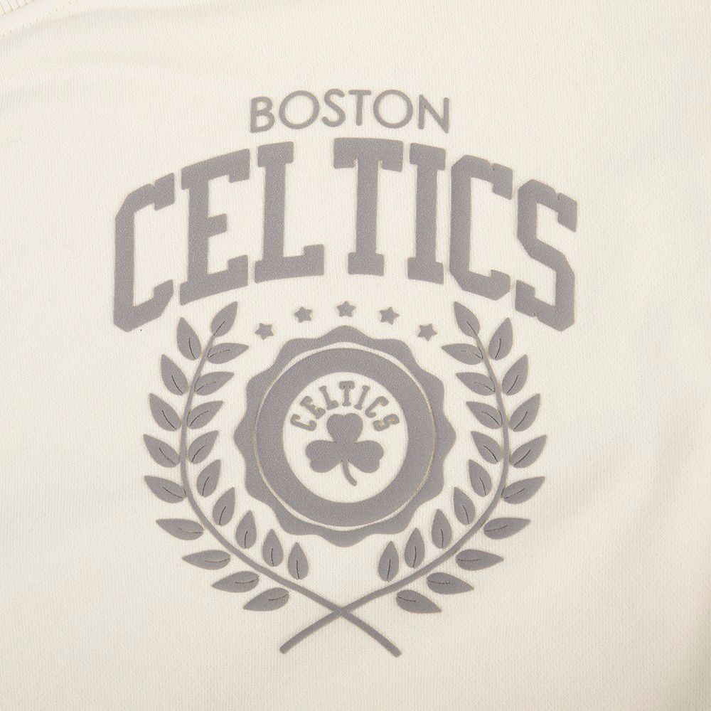 Pro Standard Women's Boston Celtics Off White Street Team Crewneck Sweatshirt product image