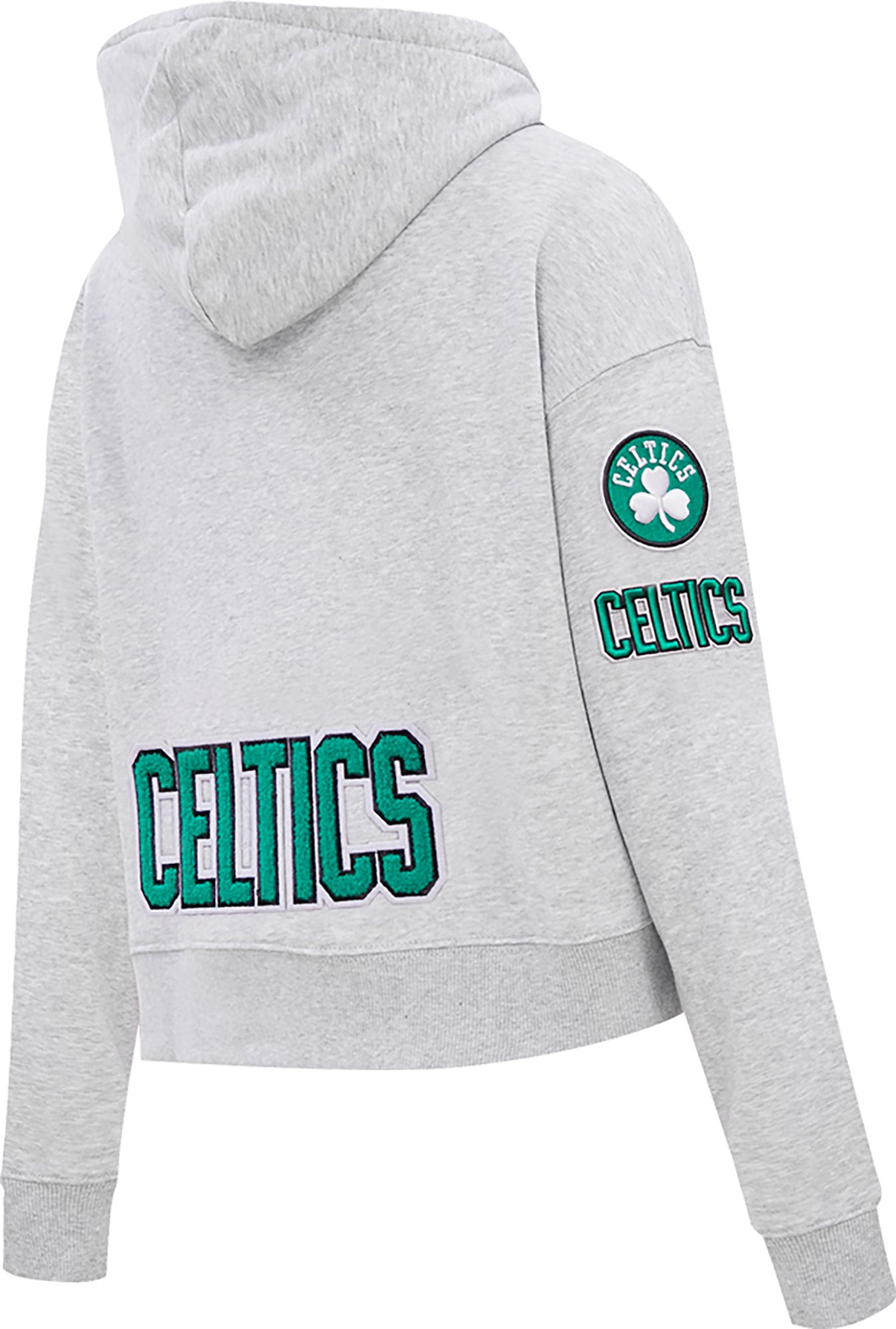 Pro Standard Women's Boston Celtics Grey Cropped Fleece Pullover Hoodie product image