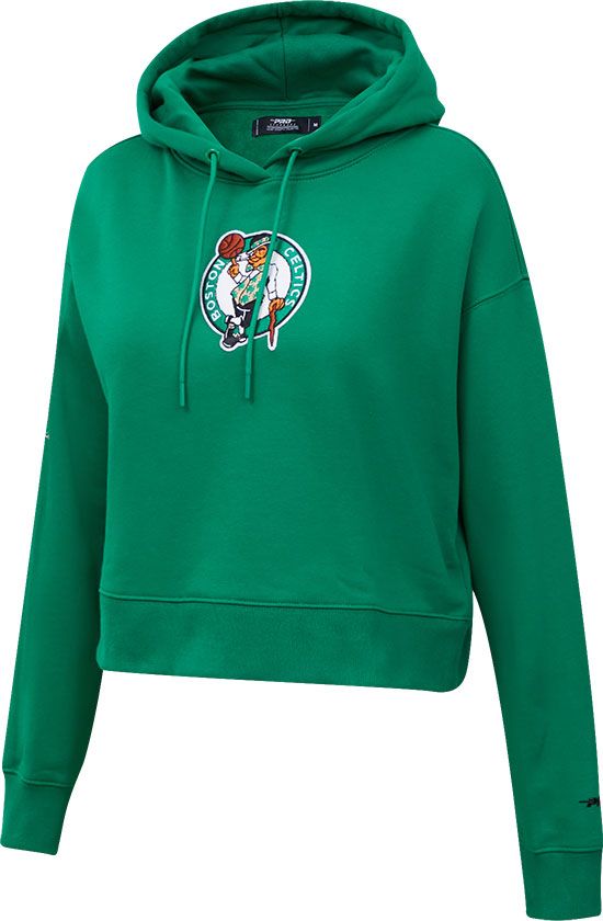 Pro Standard Women's Boston Celtics Green Cropped Fleece Pullover Hoodie product image