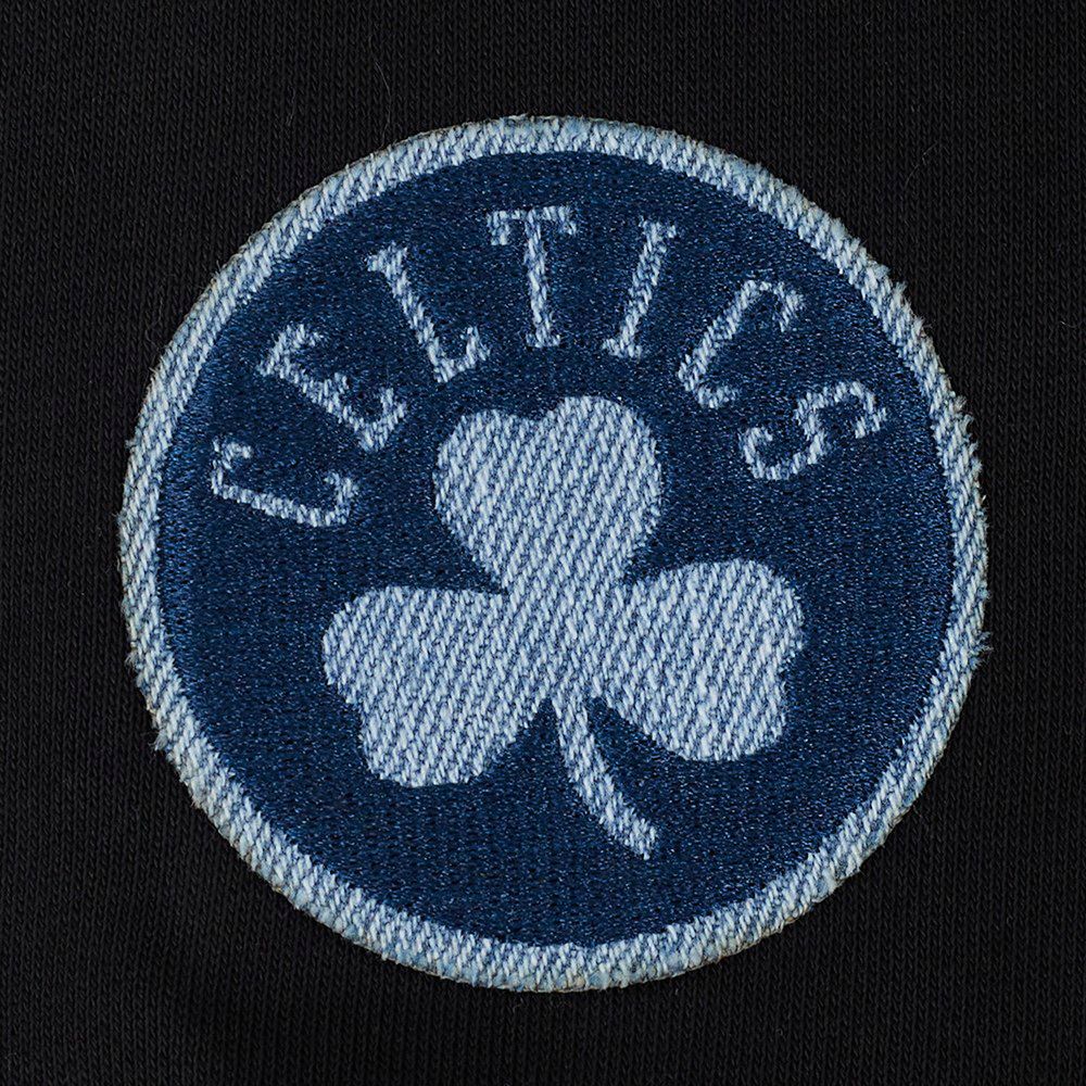 Pro Standard Women's Boston Celtics Black Varsity Blues Fleece Crewneck Sweatshirt product image