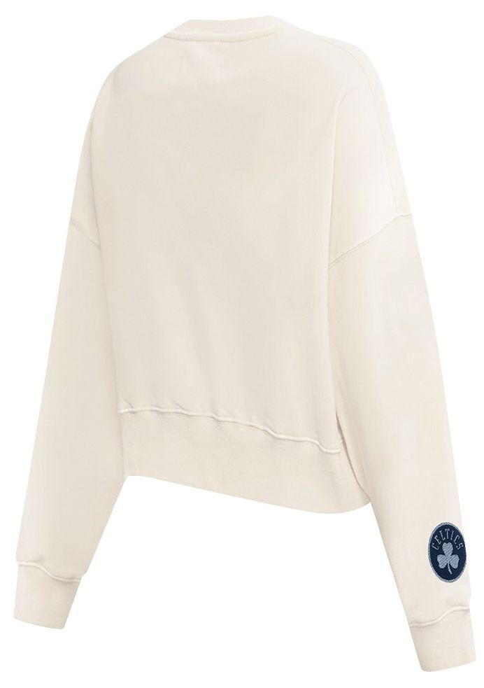 Pro Standard Women's Boston Celtics Linen Varsity Blues Fleece Crewneck Sweatshirt product image