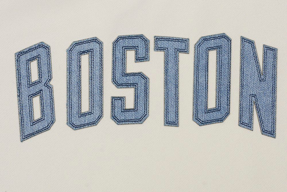 Pro Standard Women's Boston Celtics Linen Varsity Blues Fleece Crewneck Sweatshirt product image