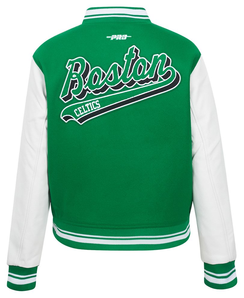 Pro Standard Women's Boston Celtics White Varsity Jacket product image