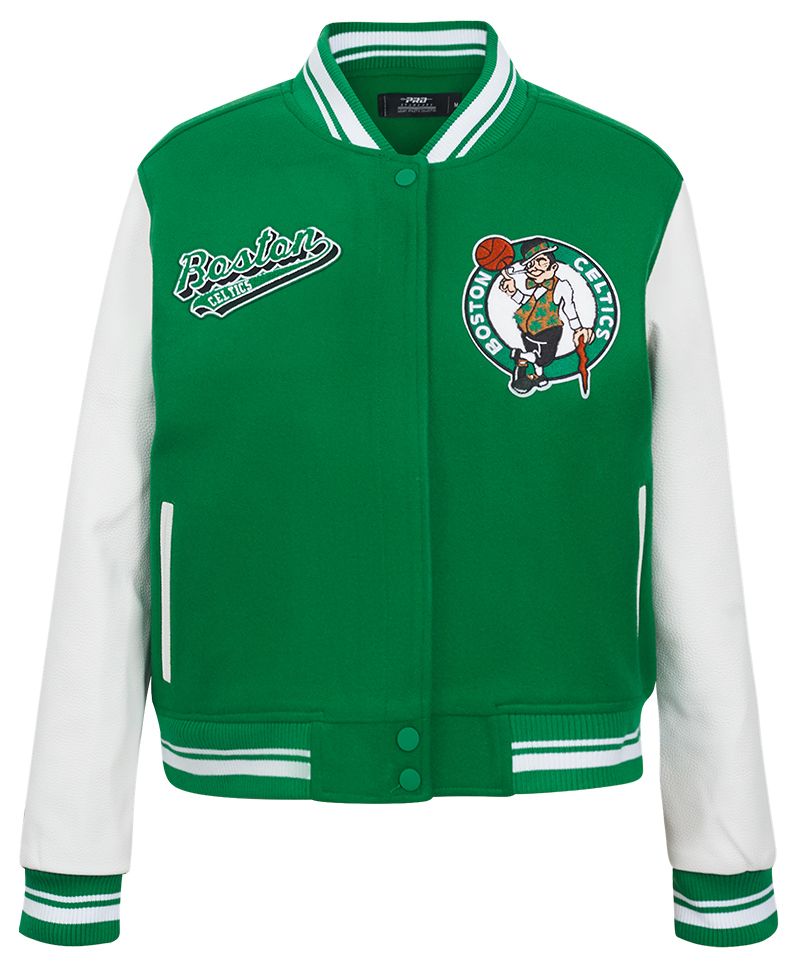 Pro Standard Women's Boston Celtics White Varsity Jacket product image