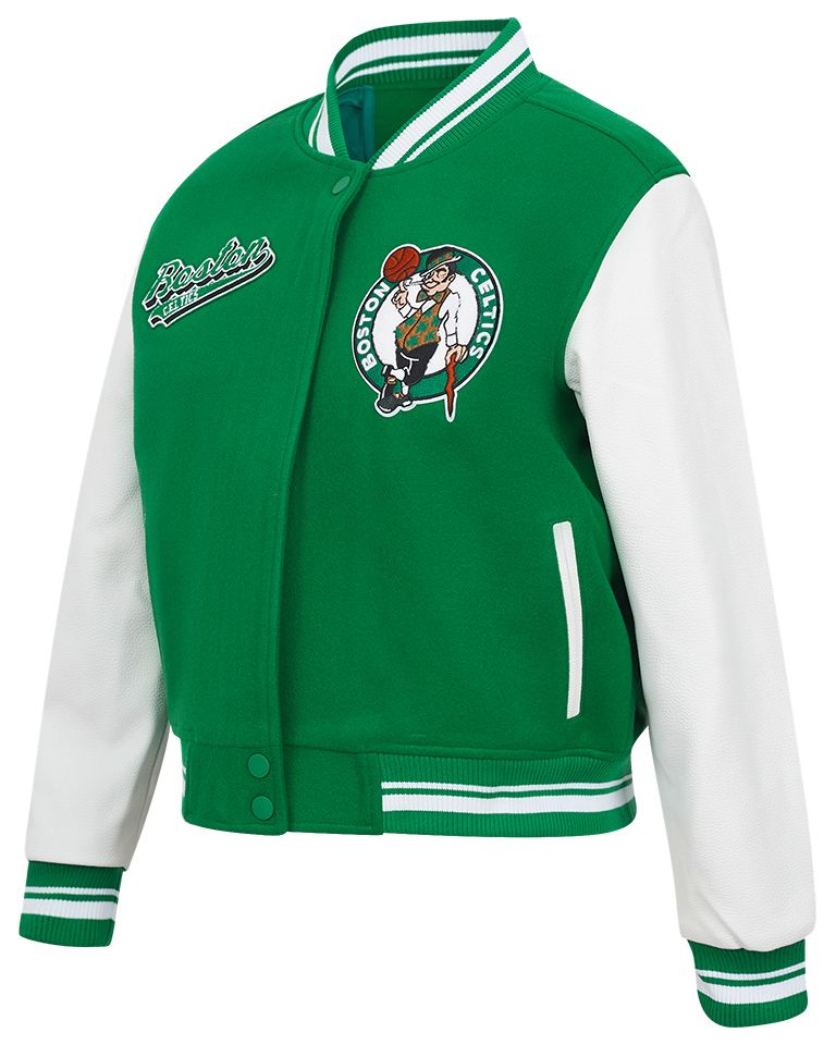 Pro Standard Women's Boston Celtics White Varsity Jacket product image
