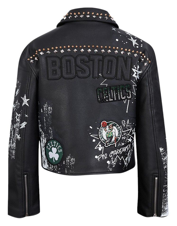Pro Standard Women's Boston Celtics Black Sketchbook Leather Jacket product image